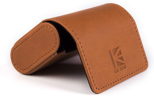 KBEAR Estuche Magnético para Audífonos IEM – Case Portátil de Cuero PU