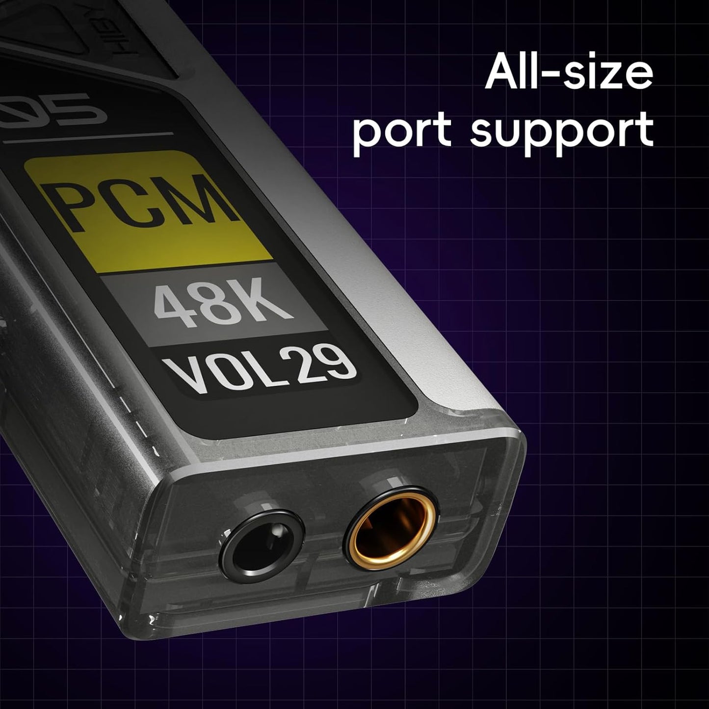 DAC y Amplificador Portátil HiBy FC5 con Pantalla OLED