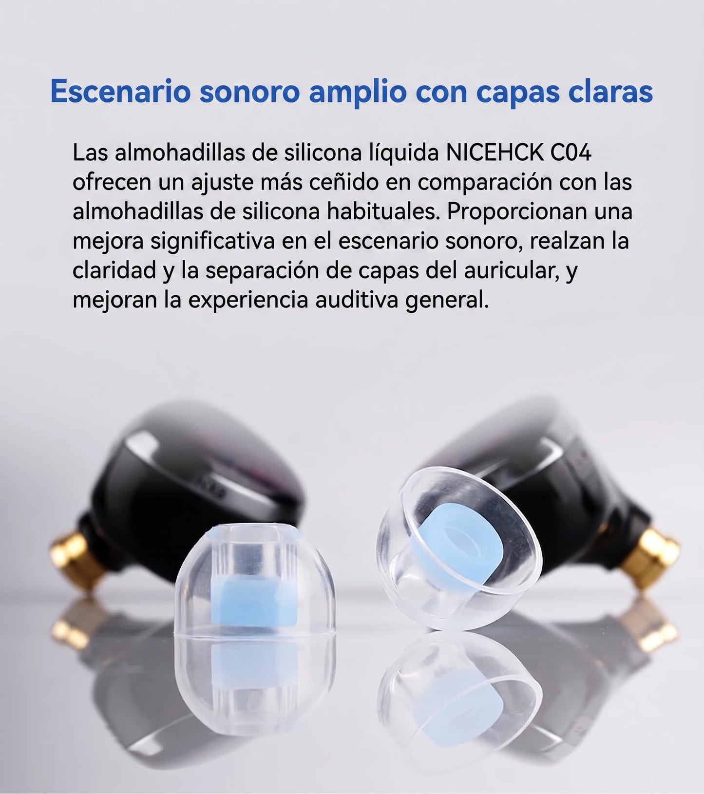 NICEHCK C04 Eartips para Audífonos IEM - Full Set SS S M L