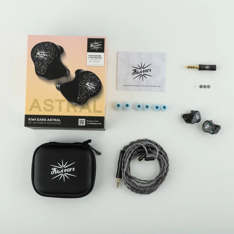 Kiwi Ears Astral Audífonos In-Ear Híbridos 1DD+6BA Flagship