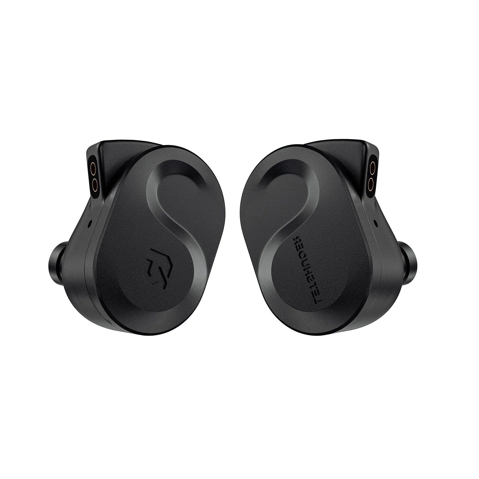 Auriculares IEM LETSHUOER S08 con diafragma planar de 13 mm y doble bobina, diseño en negro para audio Hi-Fi de alta calidad.