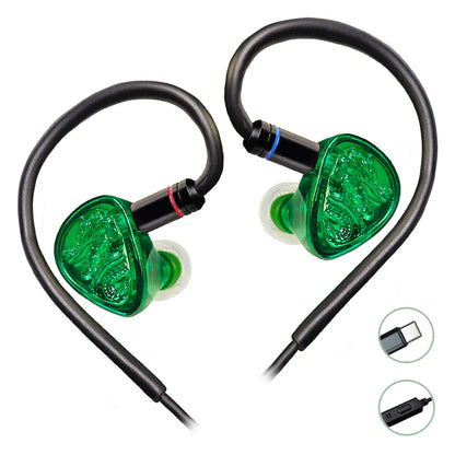 TANGZU Wan'er S.G II Jade Dragon Audífonos IEM - Equilibrio, confort y gran valor