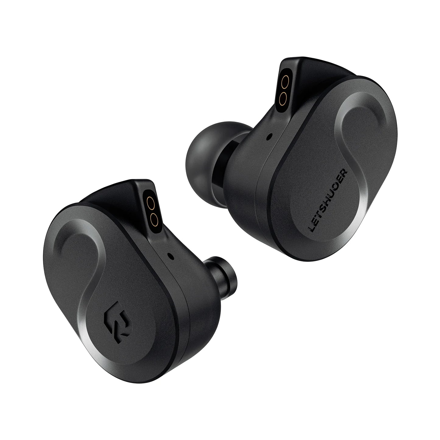 Auriculares in-ear LETSHUOER S08 Hi-Fi con driver planar de 13mm y doble bobina, en color negro con cables desmontables.