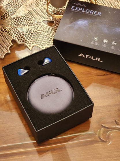 Auriculares IEM AFUL Explorer híbridos con conductores 1DD y 2BA para alta resolución y sonido HiFi en orejeras.