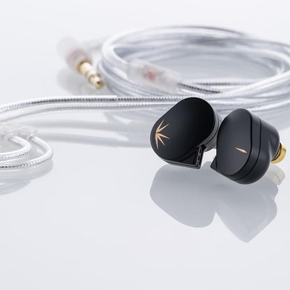 Auriculares in-ear MOONDROP CHU II con driver dinámico de 10mm en aluminio-magnesio, vista frontal del monitor in-ear.