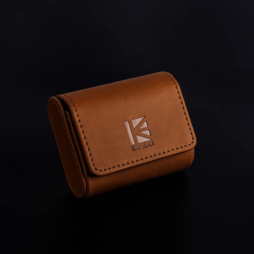 KBEAR Estuche Magnético para Audífonos IEM – Case Portátil de Cuero PU