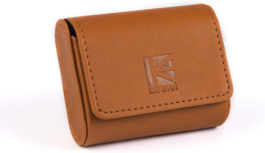 KBEAR Estuche Magnético para Audífonos IEM – Case Portátil de Cuero PU