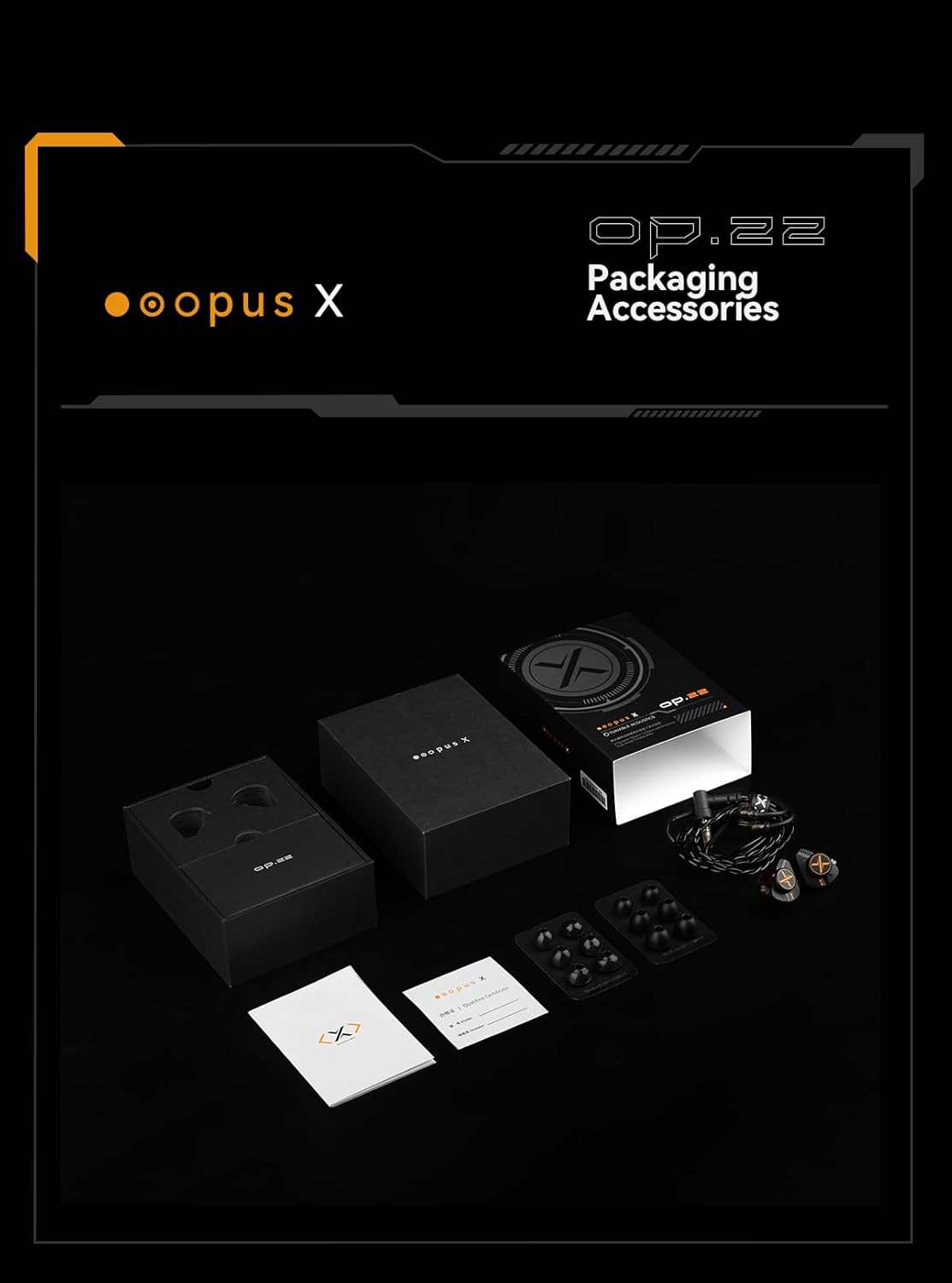 Audífonos IEM Ooopus X Op.22 2DD+2BA con Tunning Ajustable