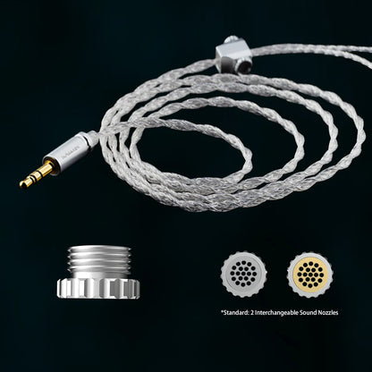 INAWAKEN Dawn Mistwood IEM 11.2mm Diamond-Gold con Boquillas Intercambiables
