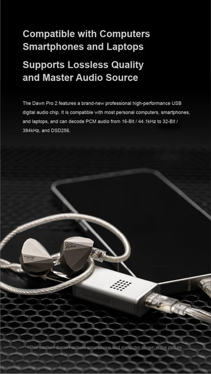 DAC/Amp Portátil MOONDROP Dawn Pro 2 USB-C 3.5mm + 4.4mm Balanceado