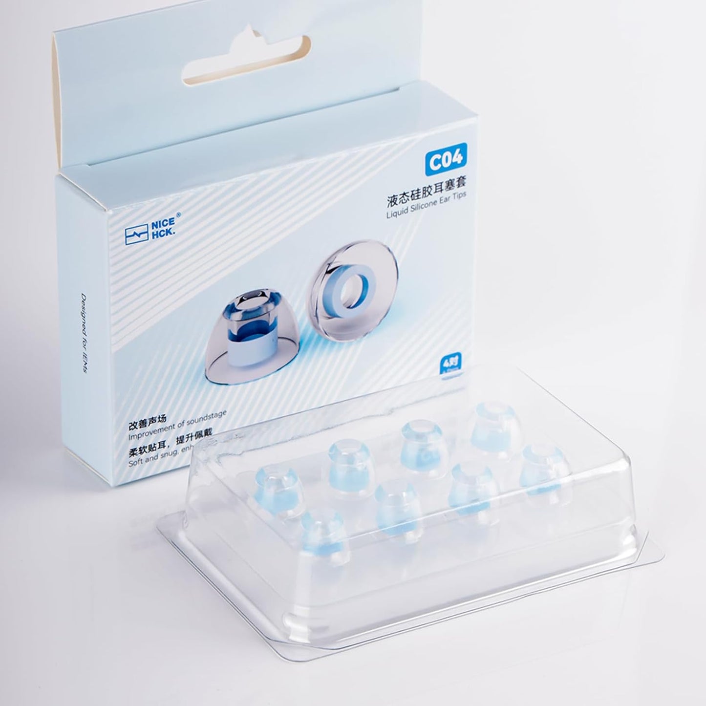 NICEHCK C04 Eartips para Audífonos IEM - Full Set SS S M L