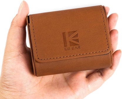 KBEAR Estuche Magnético para Audífonos IEM – Case Portátil de Cuero PU