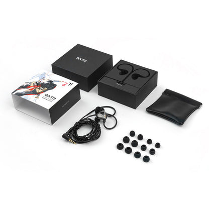 Auriculares in-ear TRUTHEAR GATE con driver dinámico de 10mm y diafragma de LCP carbono, vista de los monitores en-ear.