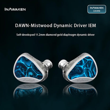 INAWAKEN Dawn Mistwood IEM 11.2mm Diamond-Gold con Boquillas Intercambiables