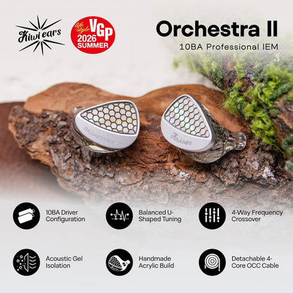 Kiwi Ears Orchestra II IEM HiFi 10BA con Cable Modular 4.4mm