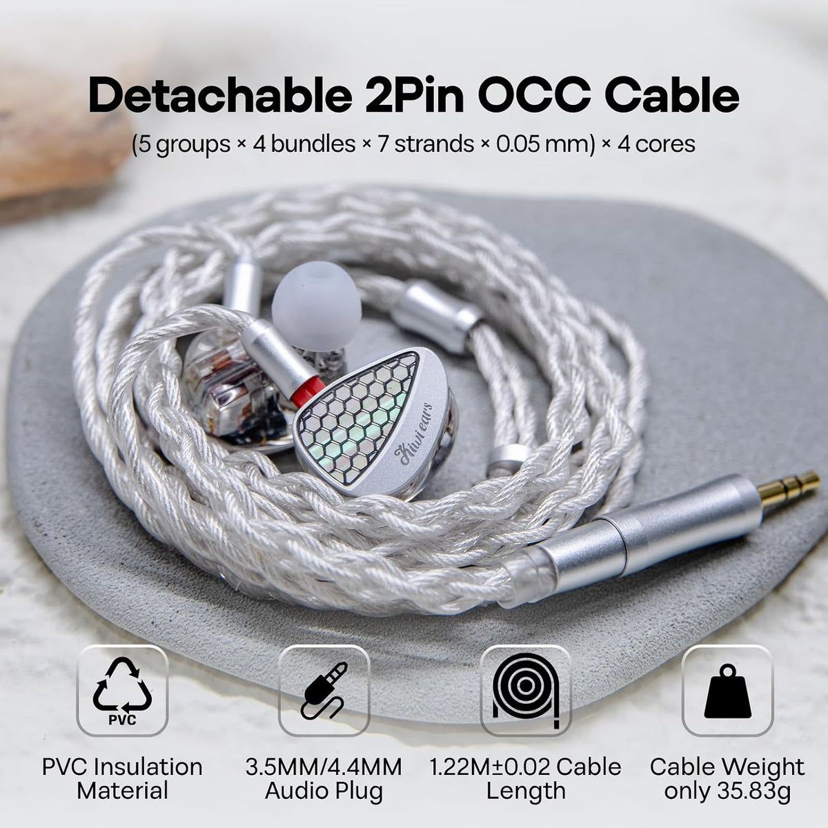 Kiwi Ears Orchestra II IEM HiFi 10BA con Cable Modular 4.4mm