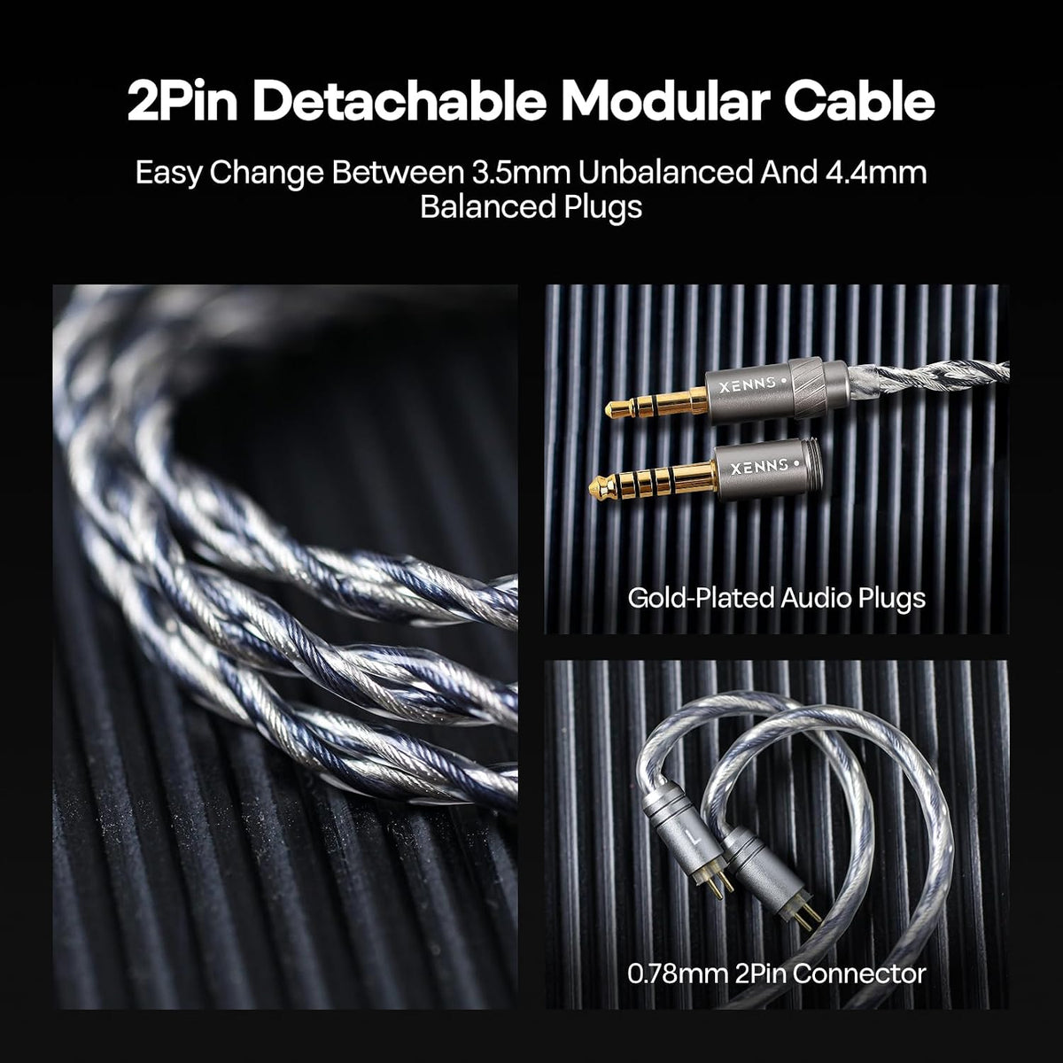 XENNS Mangird Tea Pro IEM Híbrido 2DD+6BA con Cable Modular