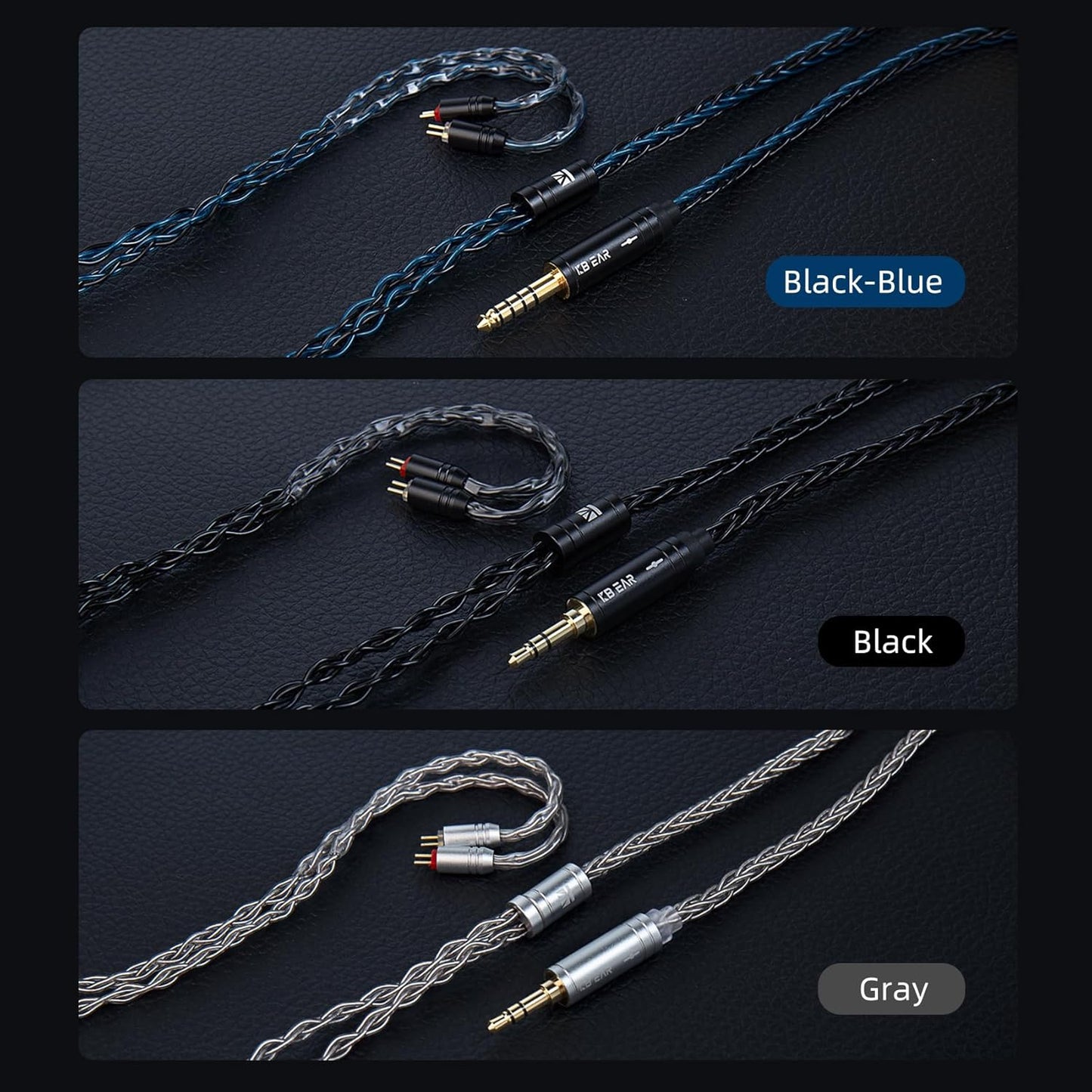 KBEAR ST12 Cable para Audífonos IEM 2-Pin - Disponible en 3.5 mm y 4.4 mm