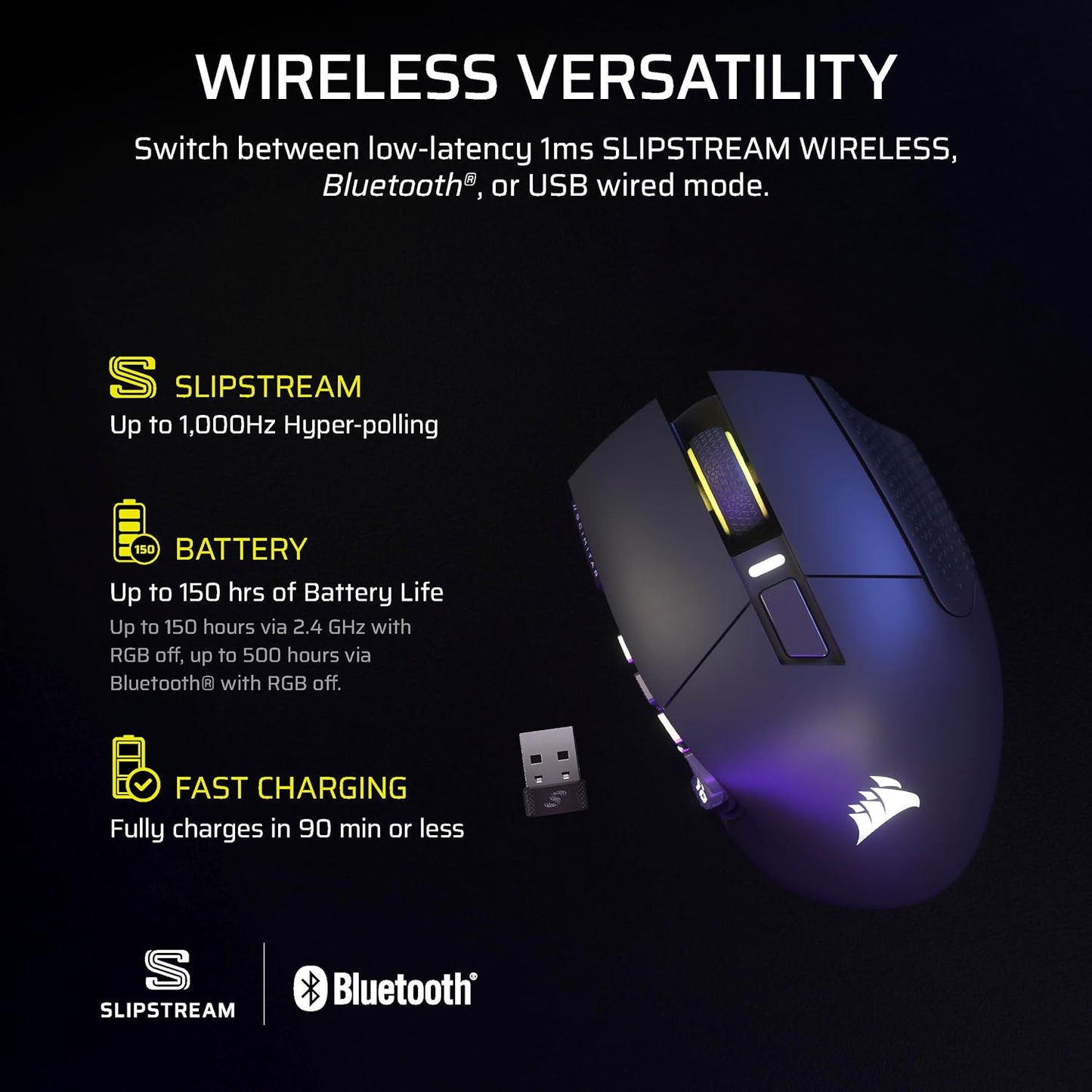 Ratón inalámbrico Corsair Scimitar Elite Wireless SE MMO con 16 botones programables, DPI 33,000 y batería de 150 horas