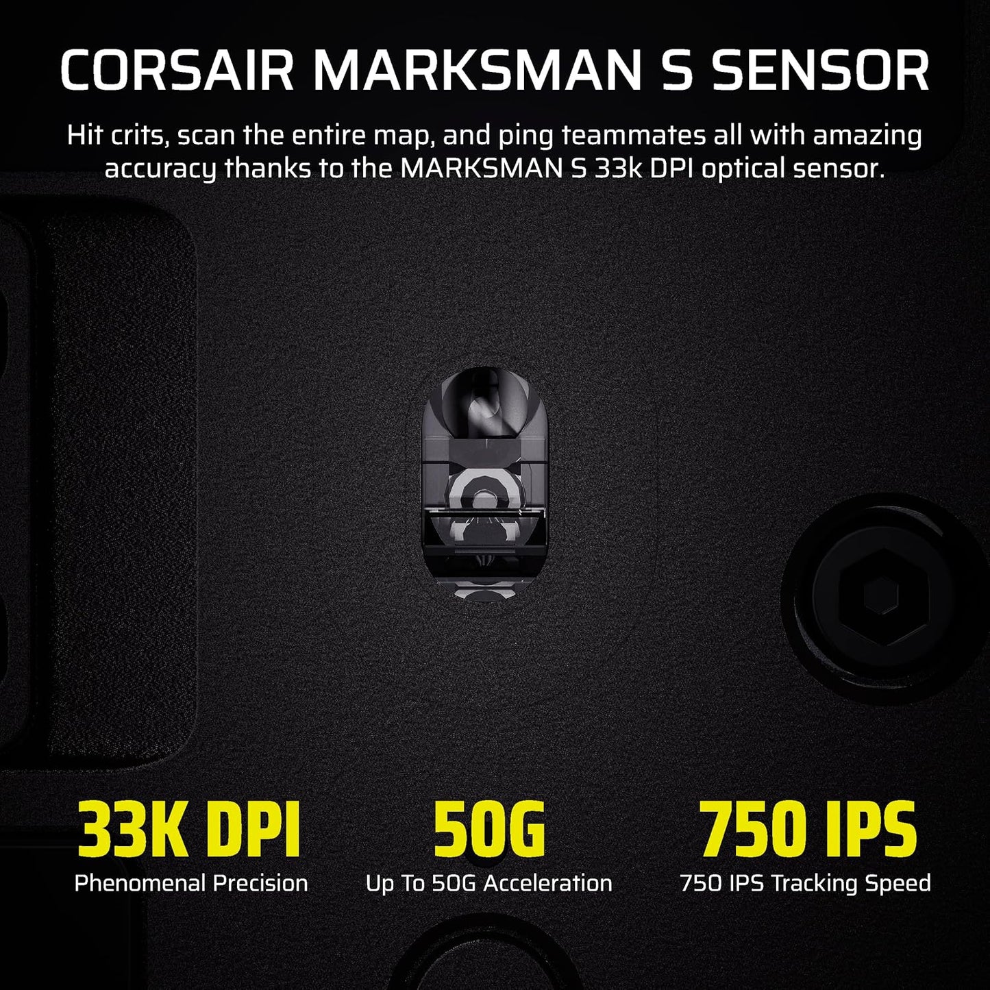 Ratón inalámbrico Corsair Scimitar Elite Wireless SE para juegos MMO, con 16 botones programables y sensor de 33,000 DPI.