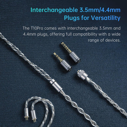 Auriculares IEM ARTTI T10 Pro con driver planar de 14.2mm y conectores intercambiables, en caja de presentación negra.