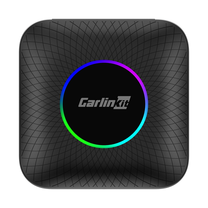 Caja inteligente CarlinKit CarPlay AI con procesador Android 13, 8GB RAM, 128GB, compatible con Android Auto y CarPlay inalámbrico.