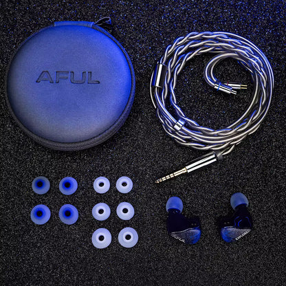 Auriculares in-ear AFUL Explorer IEM híbridos 1DD+2BA de alta resolución con diseño compacto y cables resistentes.