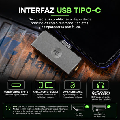 Kiwi Ears Allegro Mini DAC USB-C Portátil 3.5mm y 4.4mm
