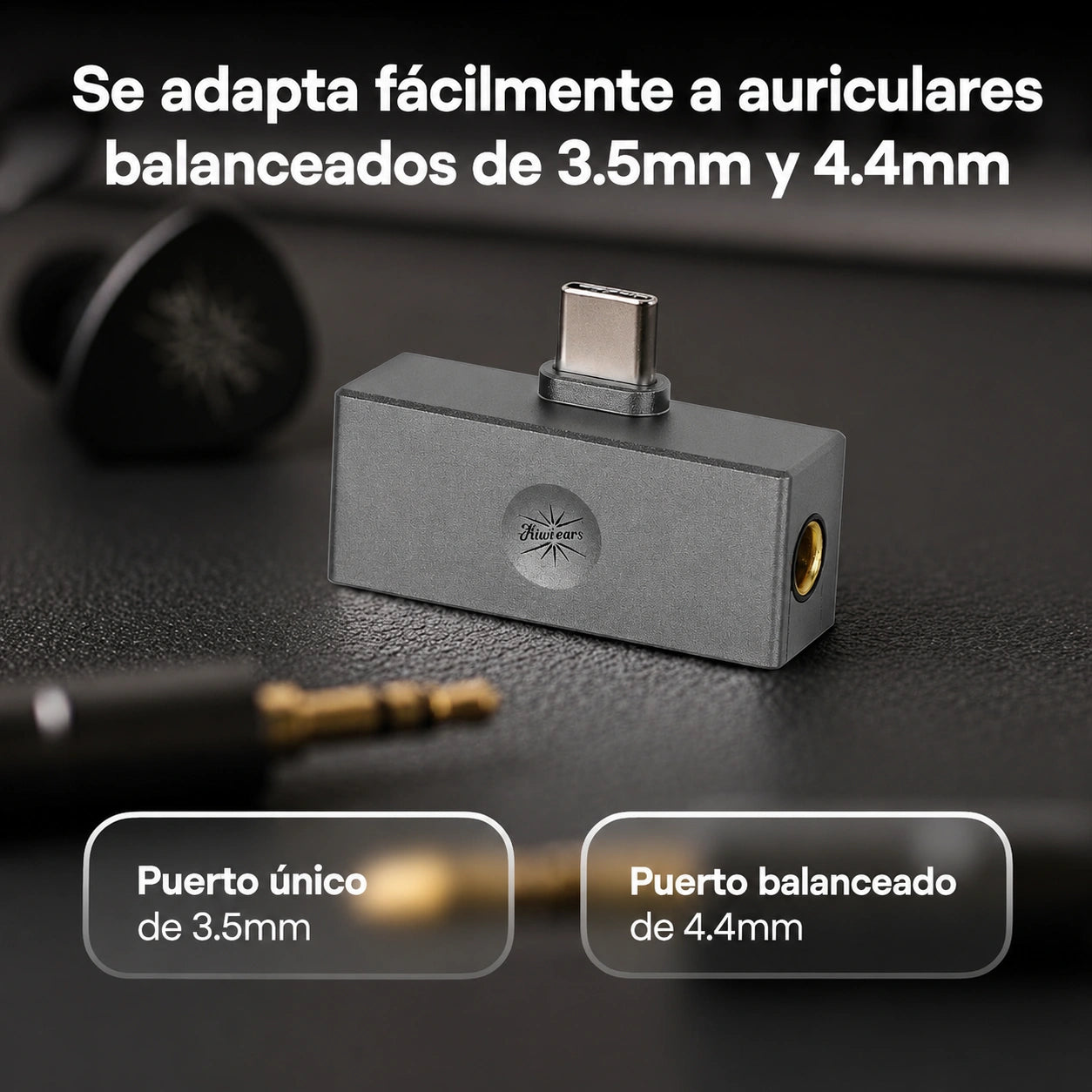 Kiwi Ears Allegro Mini DAC USB-C Portátil 3.5mm y 4.4mm