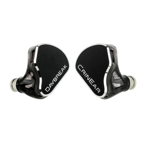 Auriculares IEM CrinEar Daybreak con drivers tribrid 1DD, 2BA y 2 micro-planar tweeters, en color negro con cable.