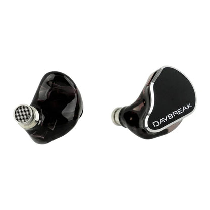 Auriculares IEM CRINEAR CrinEar Daybreak con drivers tribrid 1DD, 2BA y 2 micro-planar tweeters visibles en diseño compacto