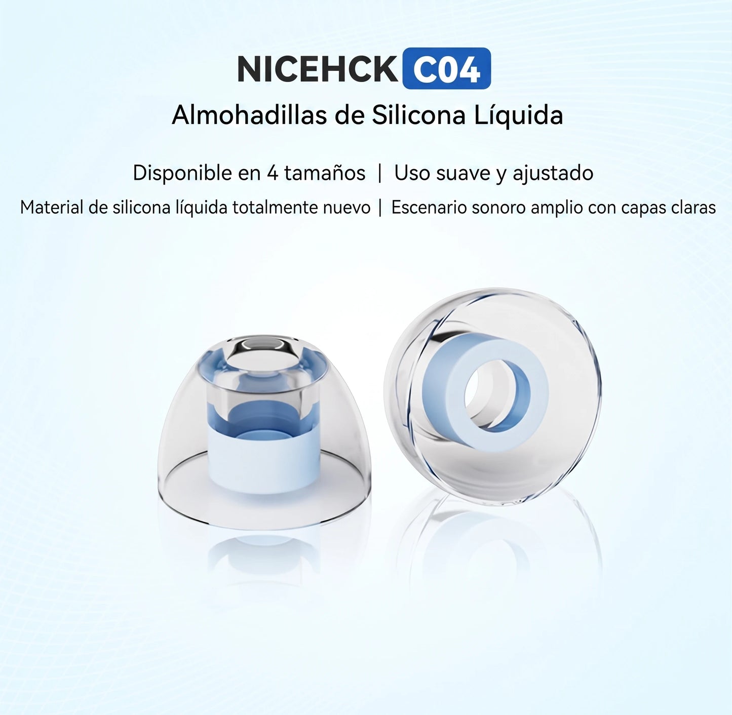 NICEHCK C04 Eartips para Audífonos IEM - Full Set SS S M L