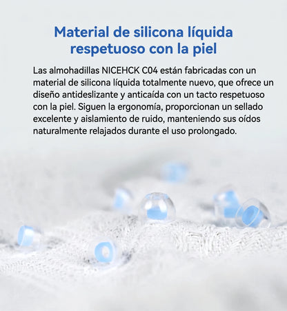 NICEHCK C04 Eartips para Audífonos IEM - Full Set SS S M L
