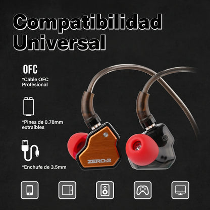 7Hz x Crinacle Zero:2 Audífonos IEM - Más graves, mismo gran balance