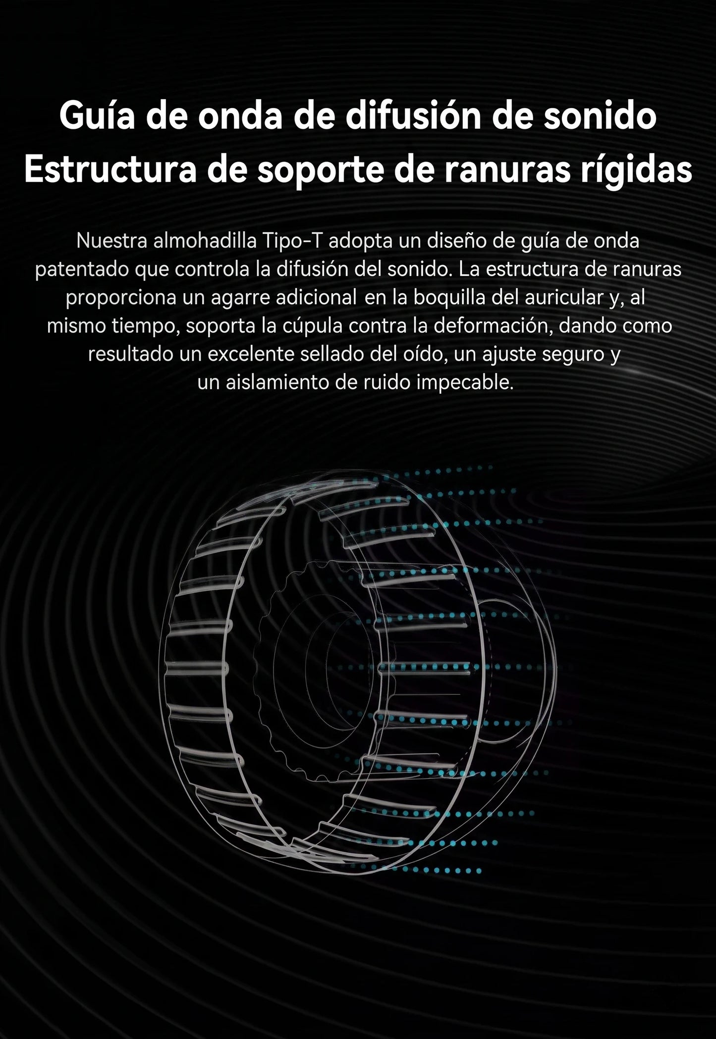 TRN T Ear-Tips Eartips para Audífonos IEM - Pack S, M y L