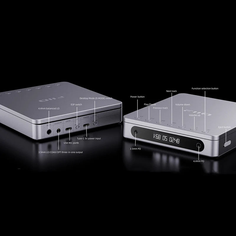Reproductor CD HiFi FiiO DM13 – DAC Dual CS43198, Bluetooth y Salida 4.4 mm