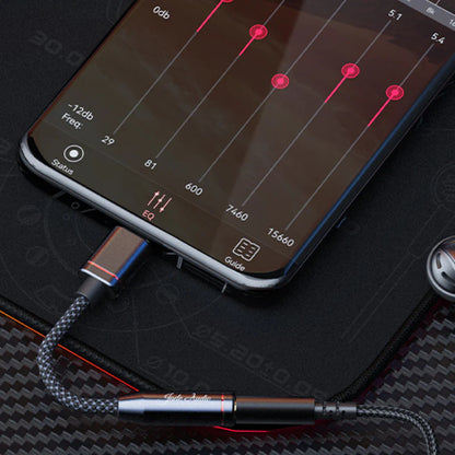 Convertidor digital a analógico FiiO JA11 con DSP y PEQ para auriculares, en color negro, de alta resolución y calidad de audio.