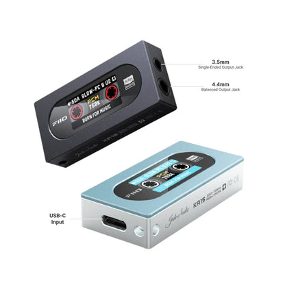 DAC Portátil y Amplificador FiiO KA15 Dual CS43198 3.5mm 4.4mm