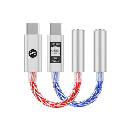 JCALLY JM6 Pro DAC USB-C a 3.5 mm Azul - Sonido HiFi portátil