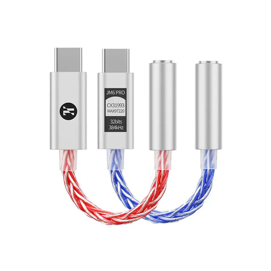 JCALLY JM6 Pro DAC USB-C a 3.5 mm Azul - Sonido HiFi portátil