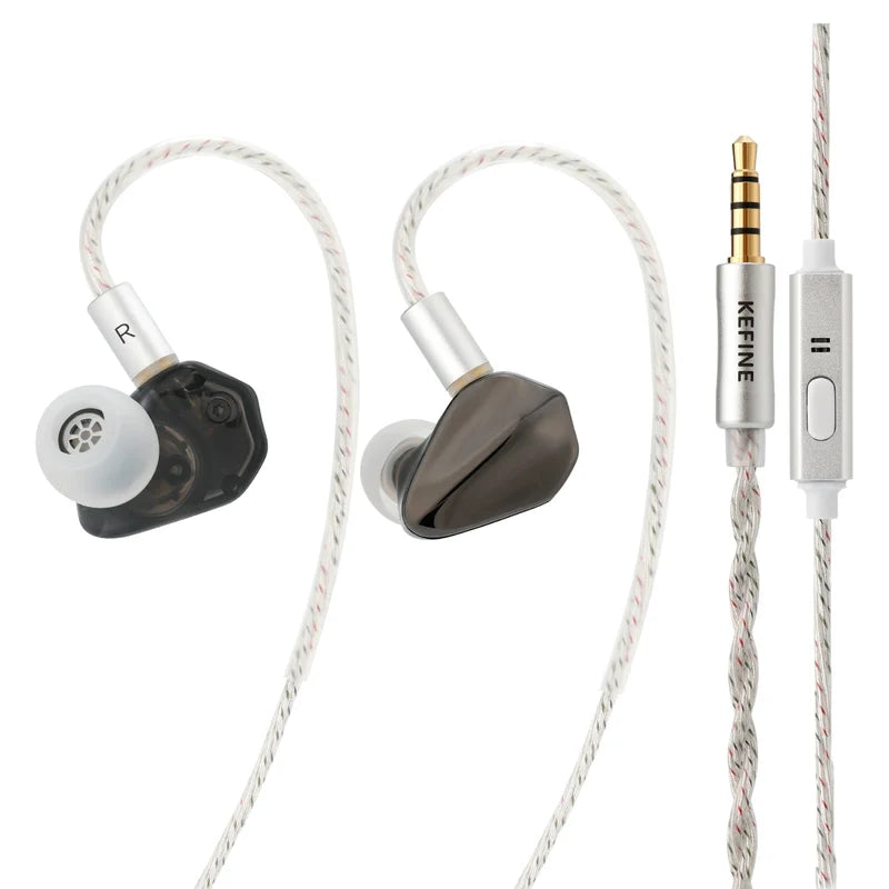 Audífono IEM KEFINE Loric – 10mm Dynamic Driver PU + Titanio con Microfono