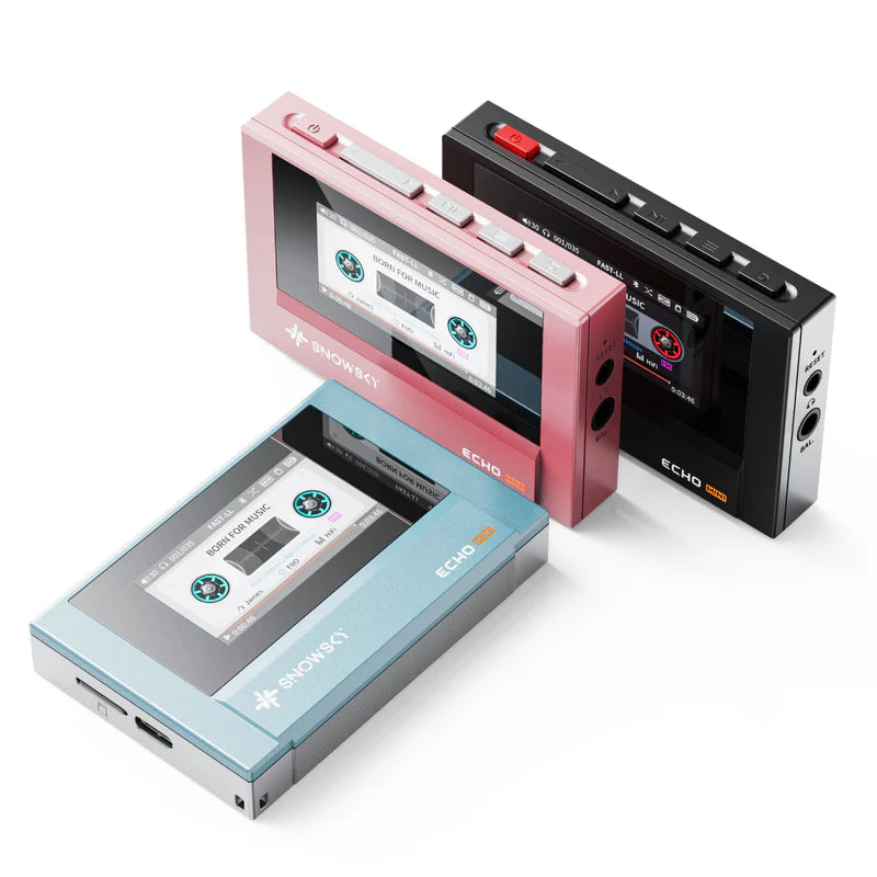 Reproductor de audio digital FiiO SNOWSKY Echo Mini con salida balanceada 4.4mm, compatible con audio de alta resolución.