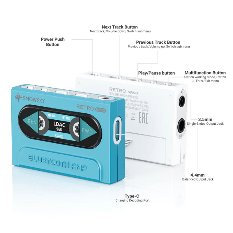 FiiO Snowsky Retro Nano - El DAC Bluetooth con Alma Retro y Potencia de Alta Gama