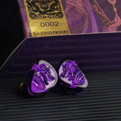 Audífono IEM Tangzu Wan’er S.G.2 Amethyst Dragon – Edición Limitada 5.º Aniversario, Driver 10mm