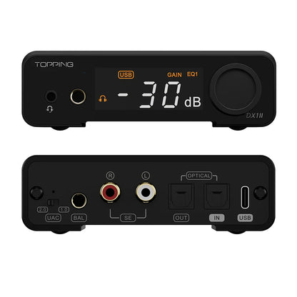 TOPPING DX1 II DAC Amp de Escritorio Balanceado 4.4mm con PEQ y Óptico