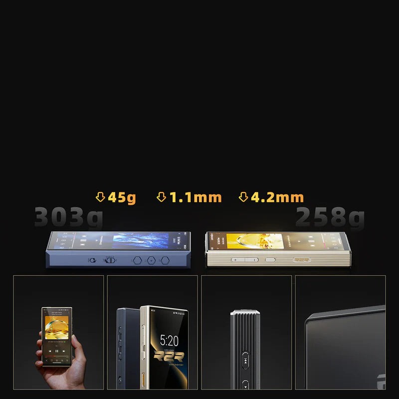 FiiO M33 R2R Reproductor Portátil HiFi DAP Android 13 8GB 128GB 4.4mm