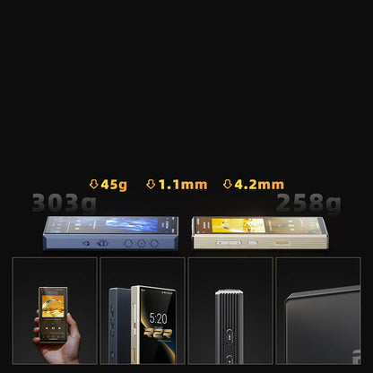 FiiO M33 R2R Reproductor Portátil HiFi DAP Android 13 8GB 128GB 4.4mm