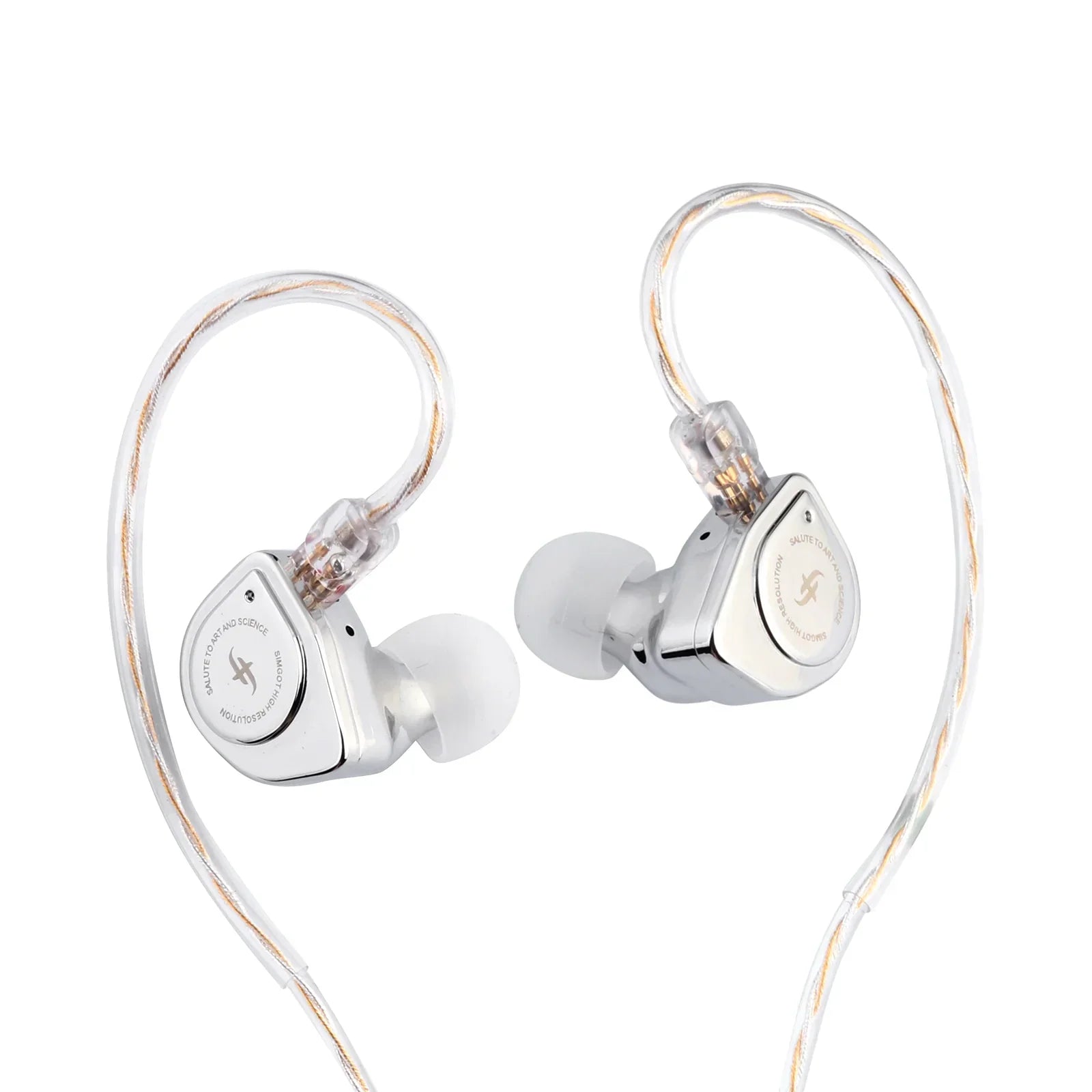 Auriculares in-ear SIMGOT EW200 con driver dinámico de 10 mm, doble circuito magnético y diseño compacto.