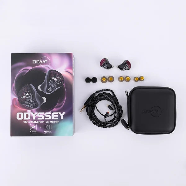 Audífono IEM ZiiGaat Odyssey – 1DD + 3BA Knowles con Driver Topology