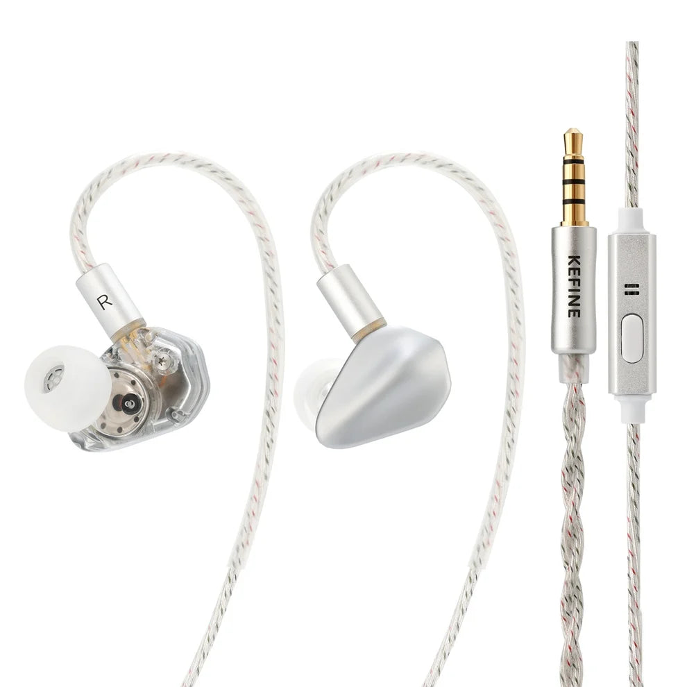 Audífono IEM KEFINE Loric – 10mm Dynamic Driver PU + Titanio con Microfono